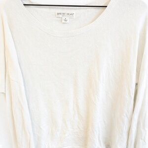 Barefoot Dreams CozyChic Ultra Lite Knit Top | Size Medium | Cream